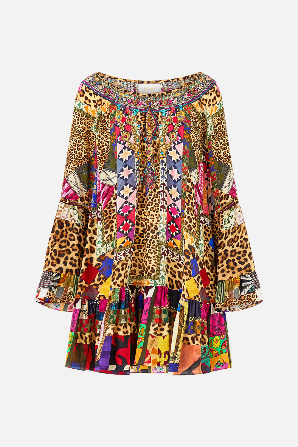 The CAMILLA KNOTTED SCARF TOP ILLUSTRATION NATION in our  print.