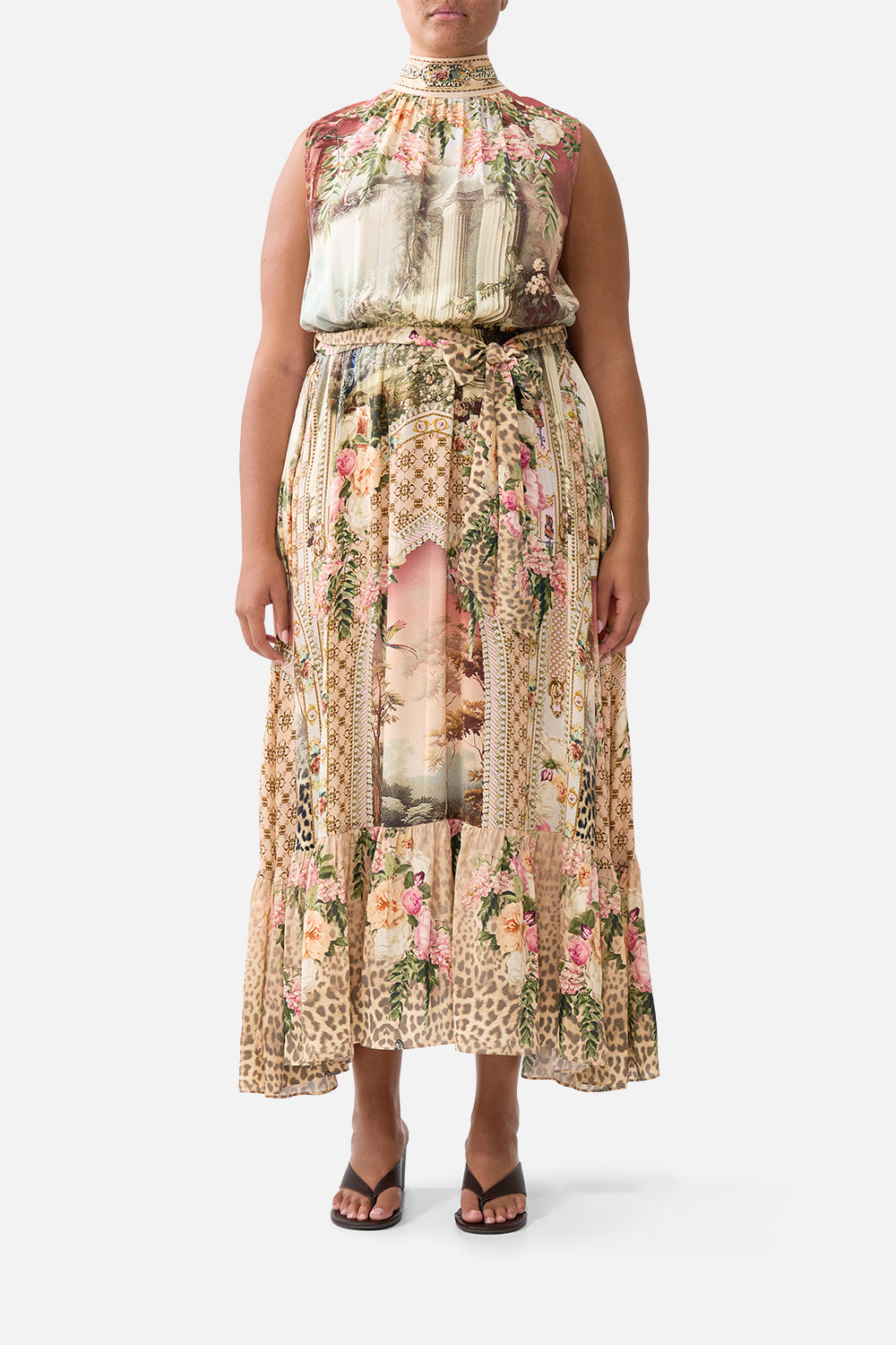 The CAMILLA POCKET SKIRT DRESS ANIMAL ALCHEMY in our  print.