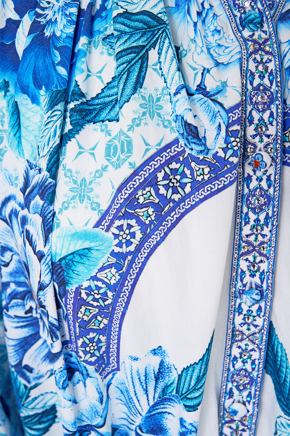 The CAMILLA DEEP V-NECK HARDWARE KAFTAN SULTANAHMET SUMMER in our  print.