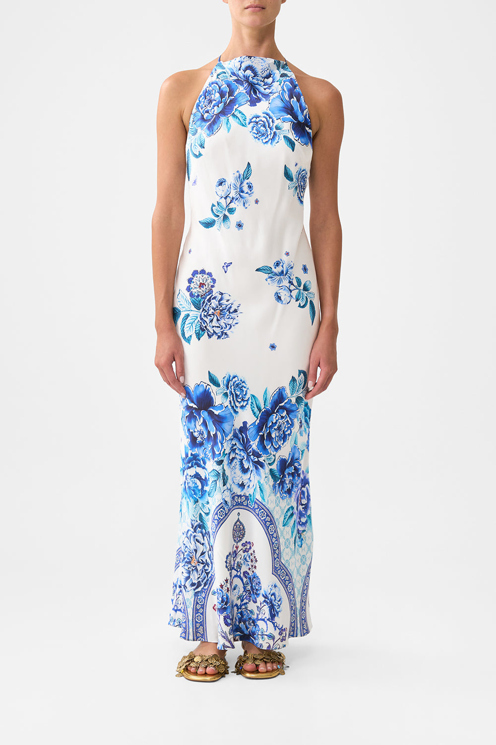 The CAMILLA BALLOON SLEEVE BLOUSE ARTISANS OF ANATOLIA in our  print.