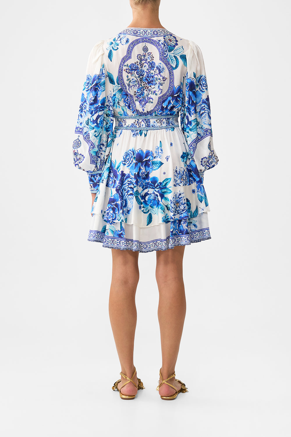 BUTTON FRONT FRILL DRESS A CERAMIC GARDEN