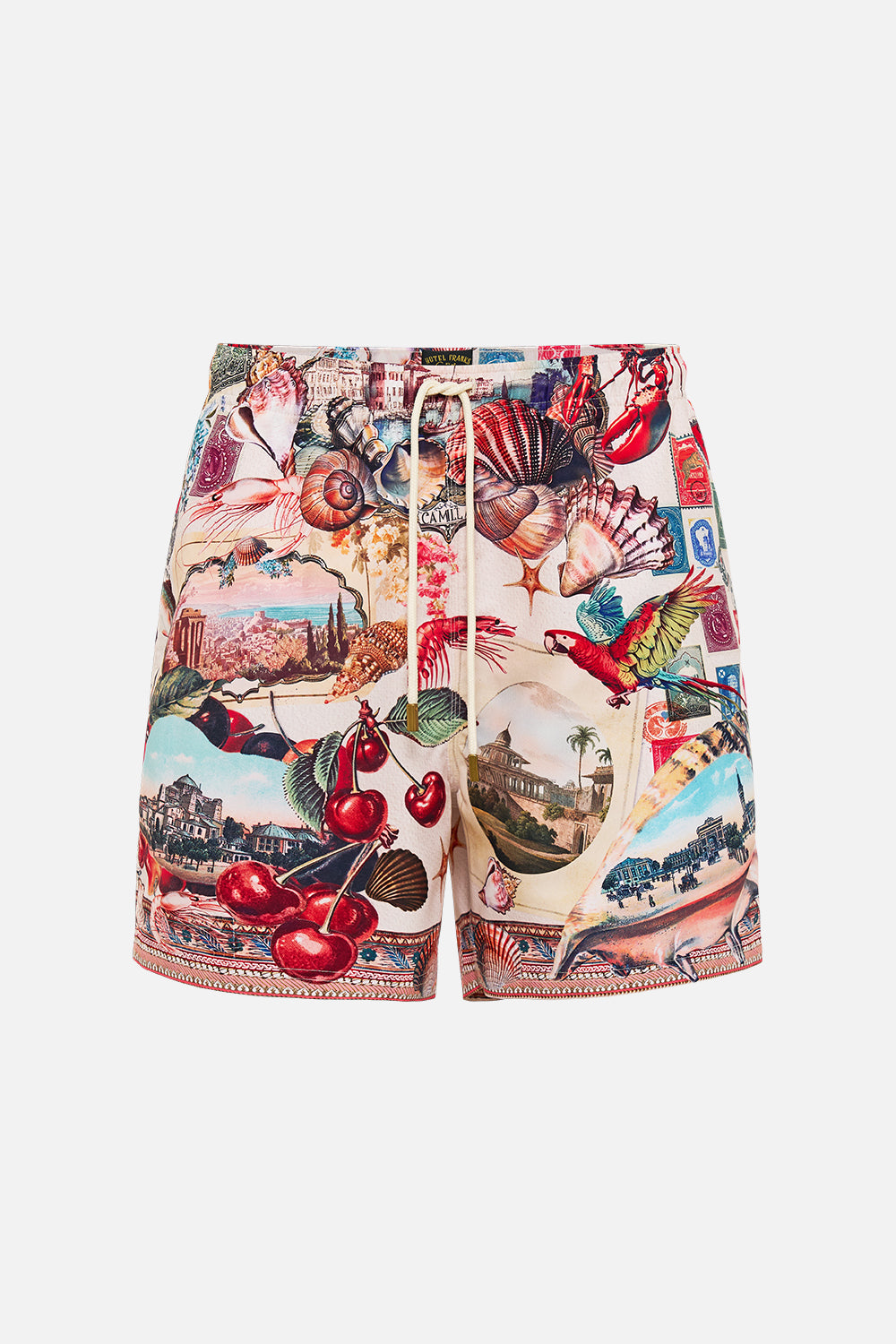 The CAMILLA JERSEY TRACK PANT WITH SILK DETAILS ISNIK LULLABY in our  print.