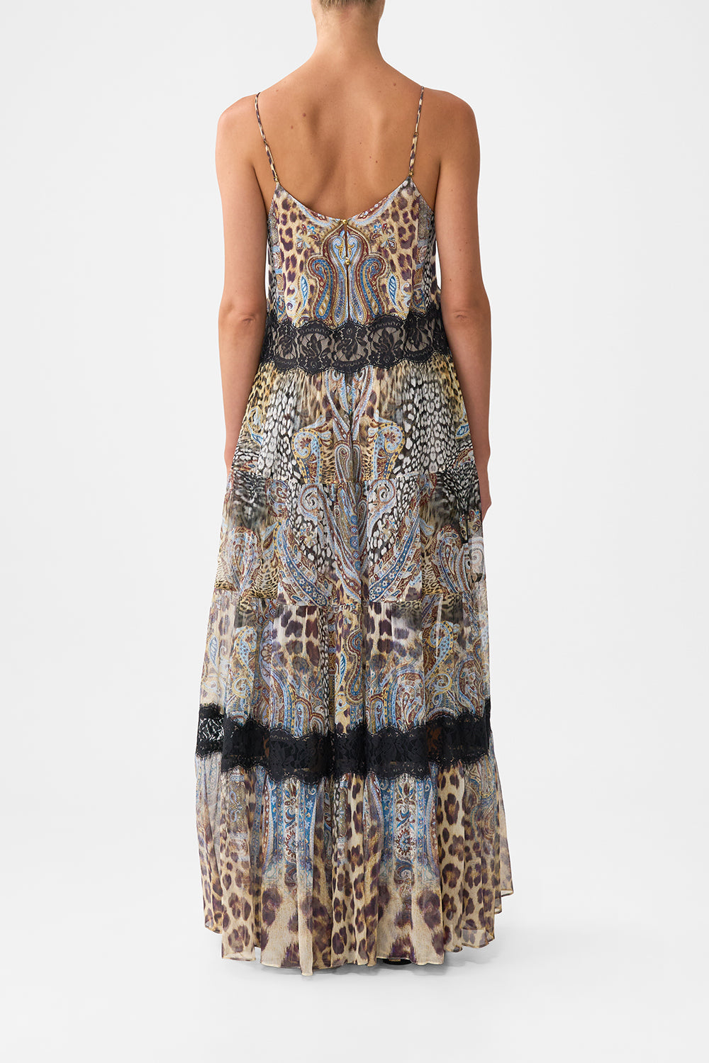 The CAMILLA ROUND NECK GATHERED BLOUSE MY LUCKY STARS in our  print.