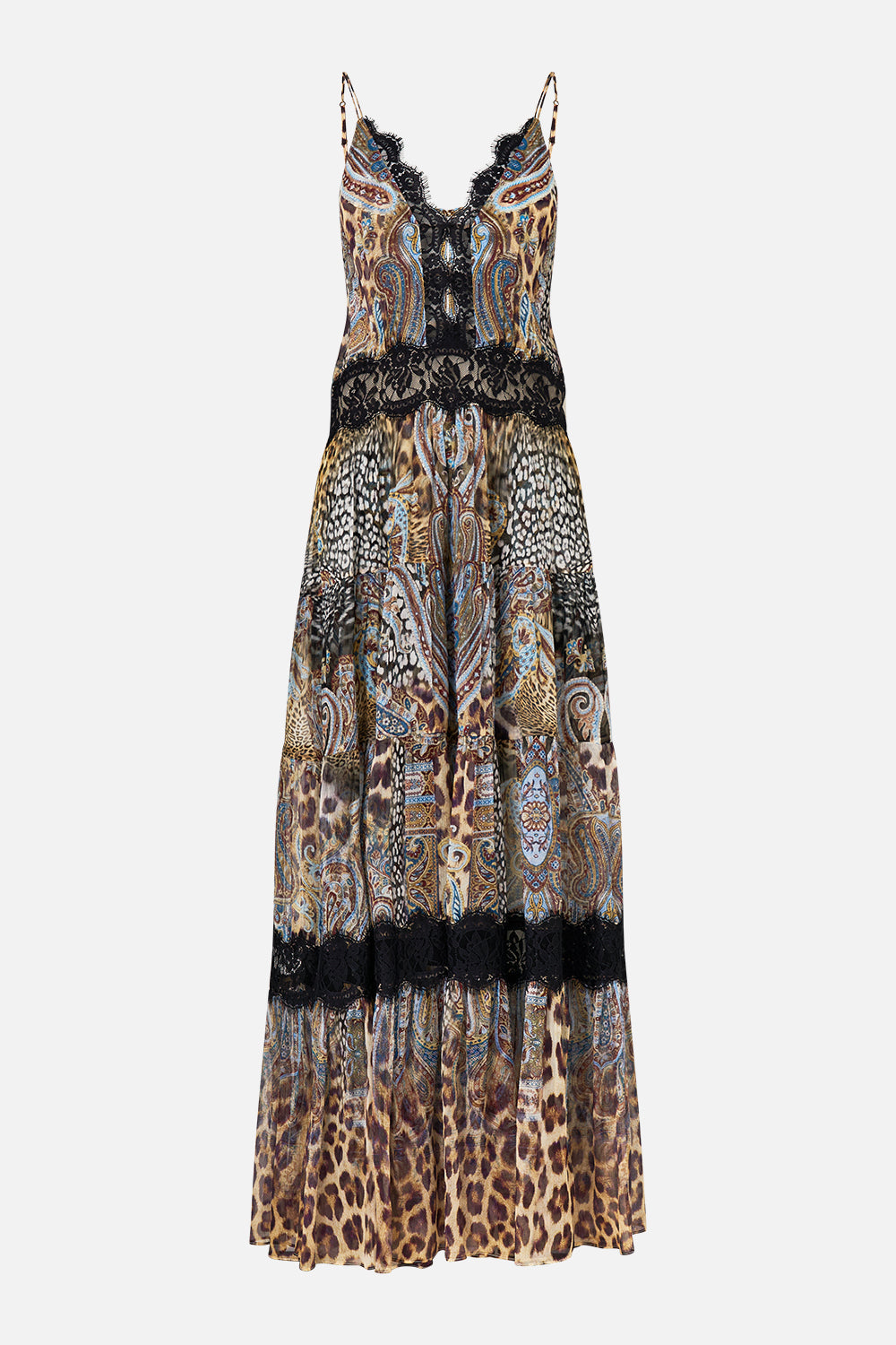 The CAMILLA ROUND NECK GATHERED BLOUSE MY LUCKY STARS in our  print.