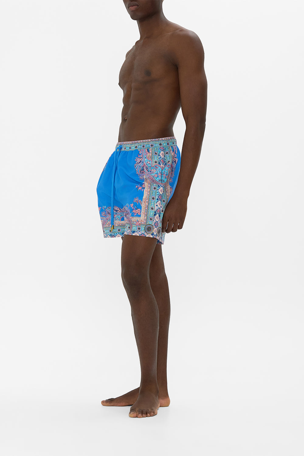 MID LENGTH BOARDSHORT WITH ELASTIC WAIST FOOTSTEPS IN FOLKLORE