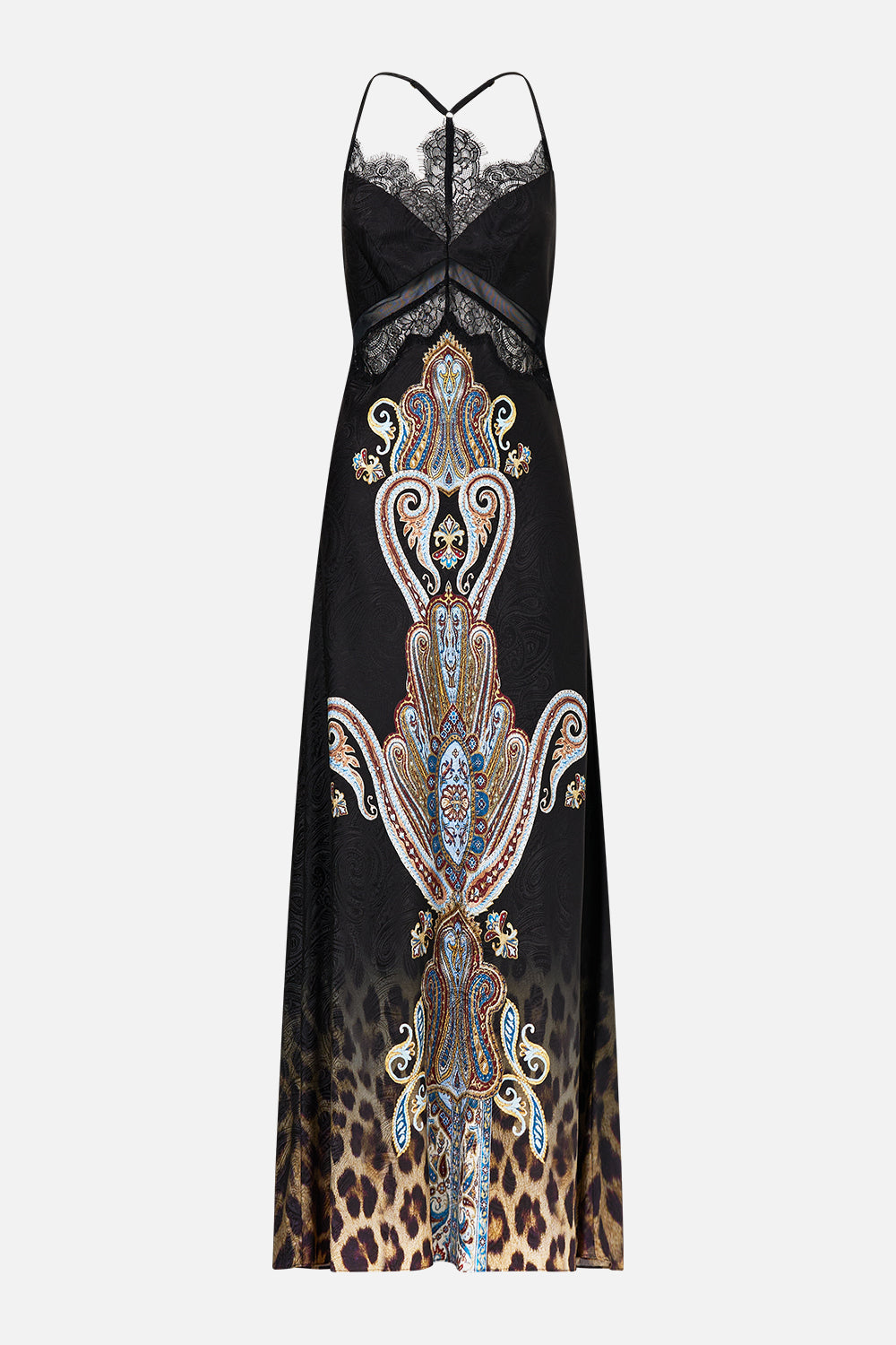 LACE SPLICE BIAS LONG DRESS ISTANBUL ANIMALIA