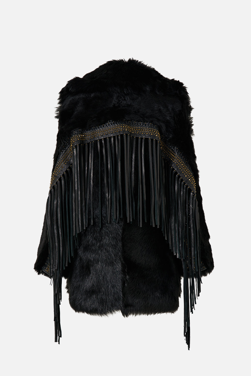 SHEARLING COAT WITH REMOVABLE FRINGING ISTANBUL ANIMALIA
