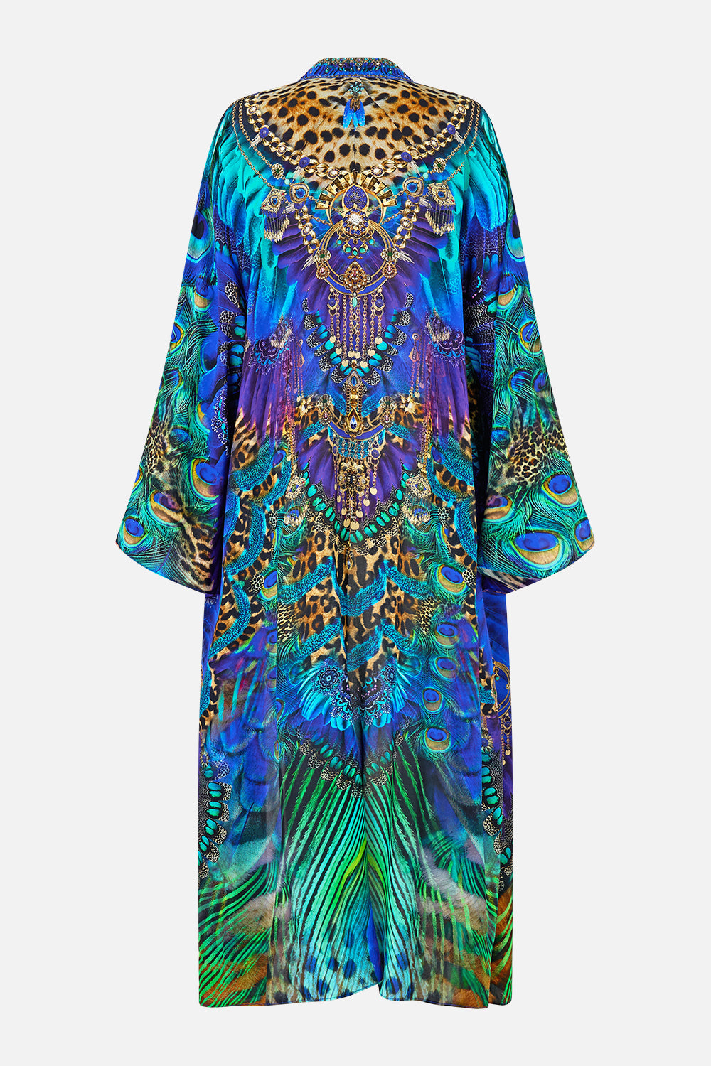 The CAMILLA SHORT KAFTAN WITH CUFF ANIMAL ALCHEMY in our  print.
