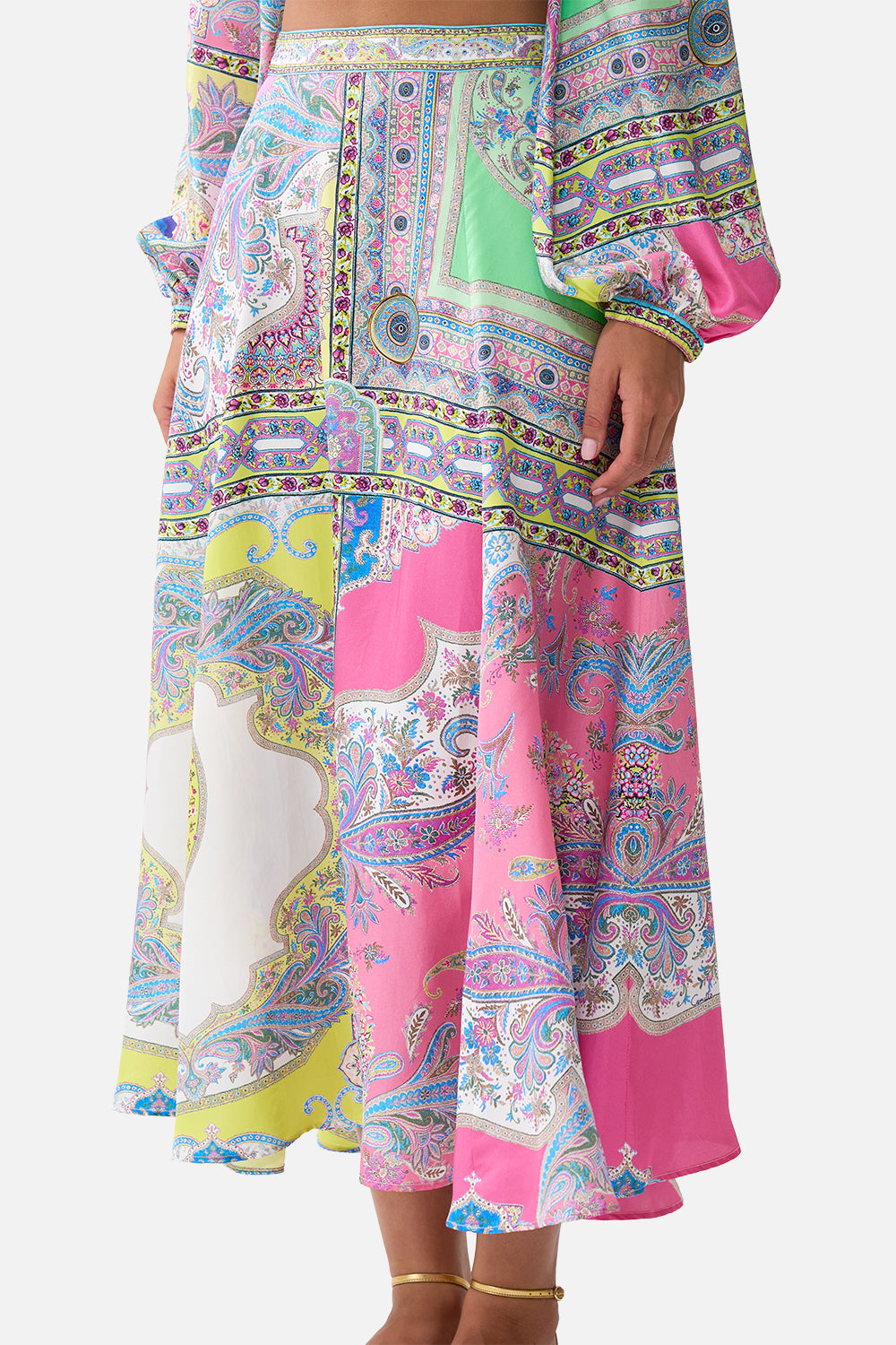 PANELLED FLARED LONG SKIRT MAGIC CARPET RIDE