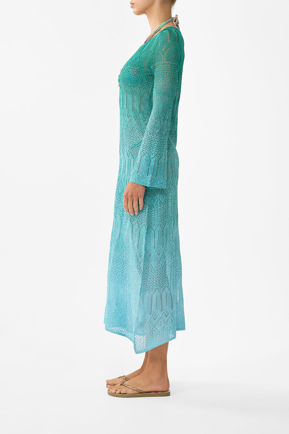 HARDWARE DETAIL PLUNGE KNIT DRESS THE CONCUBINES CORRIDOR