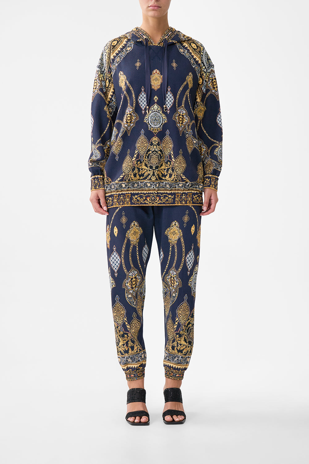 JERSEY TRACK PANT WITH SILK DETAILS THE IMPERIAL GATE