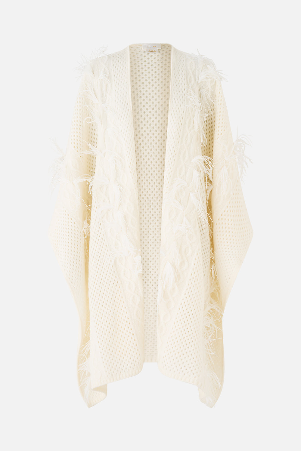 THROW OVER WITH FEATHERS TILED IN TIME