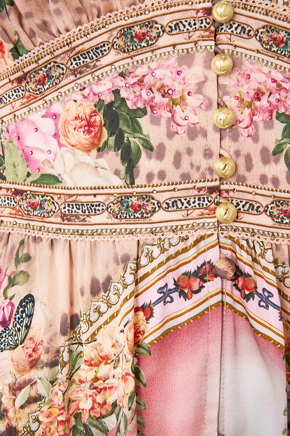 The CAMILLA WAIST TIE SHIRT DRESS WITH BUBBLE SLEEVE WITH LOVE FROM TÜRKIYE in our  print.
