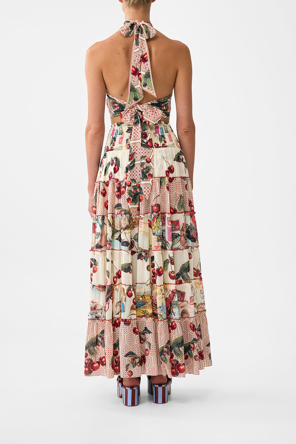 The CAMILLA A-LINE FRILL DRESS ANIMAL ALCHEMY in our ANIMAL ALCHEMY print.