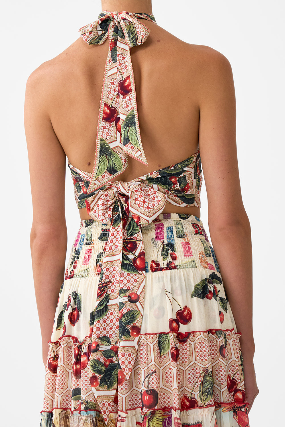 The CAMILLA A-LINE FRILL DRESS ANIMAL ALCHEMY in our  print.