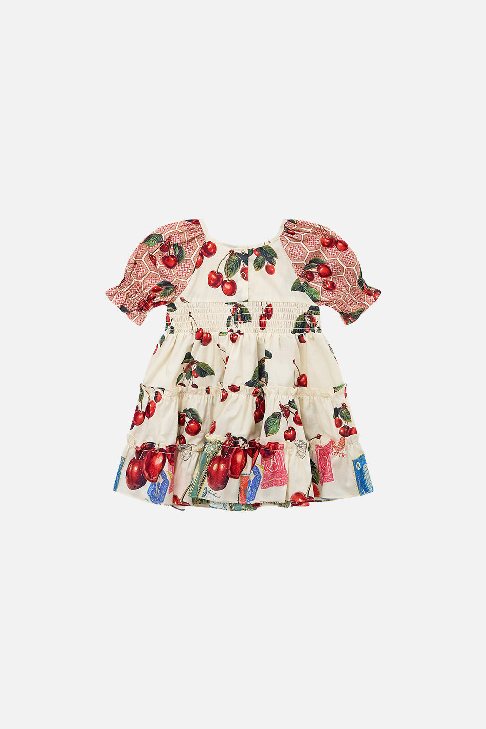 The CAMILLA DETACHABLE PUSSY BOW RAGLAN BLOUSE PATCHWORK ALCHEMY in our  print.