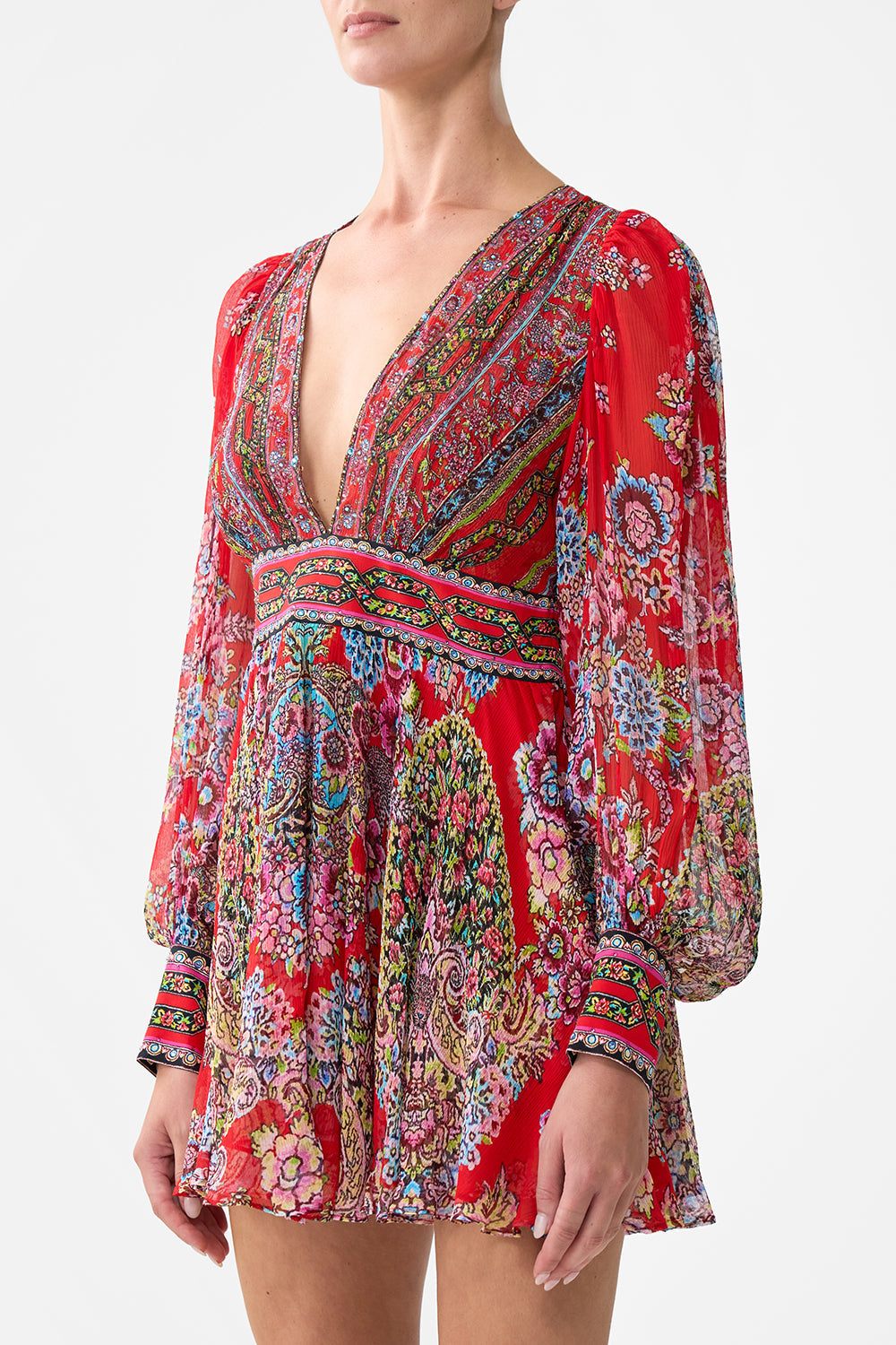 The CAMILLA SILK HEM BAND BOYFRIEND HOODIE OTTOMAN ELEGANCE in our  print.
