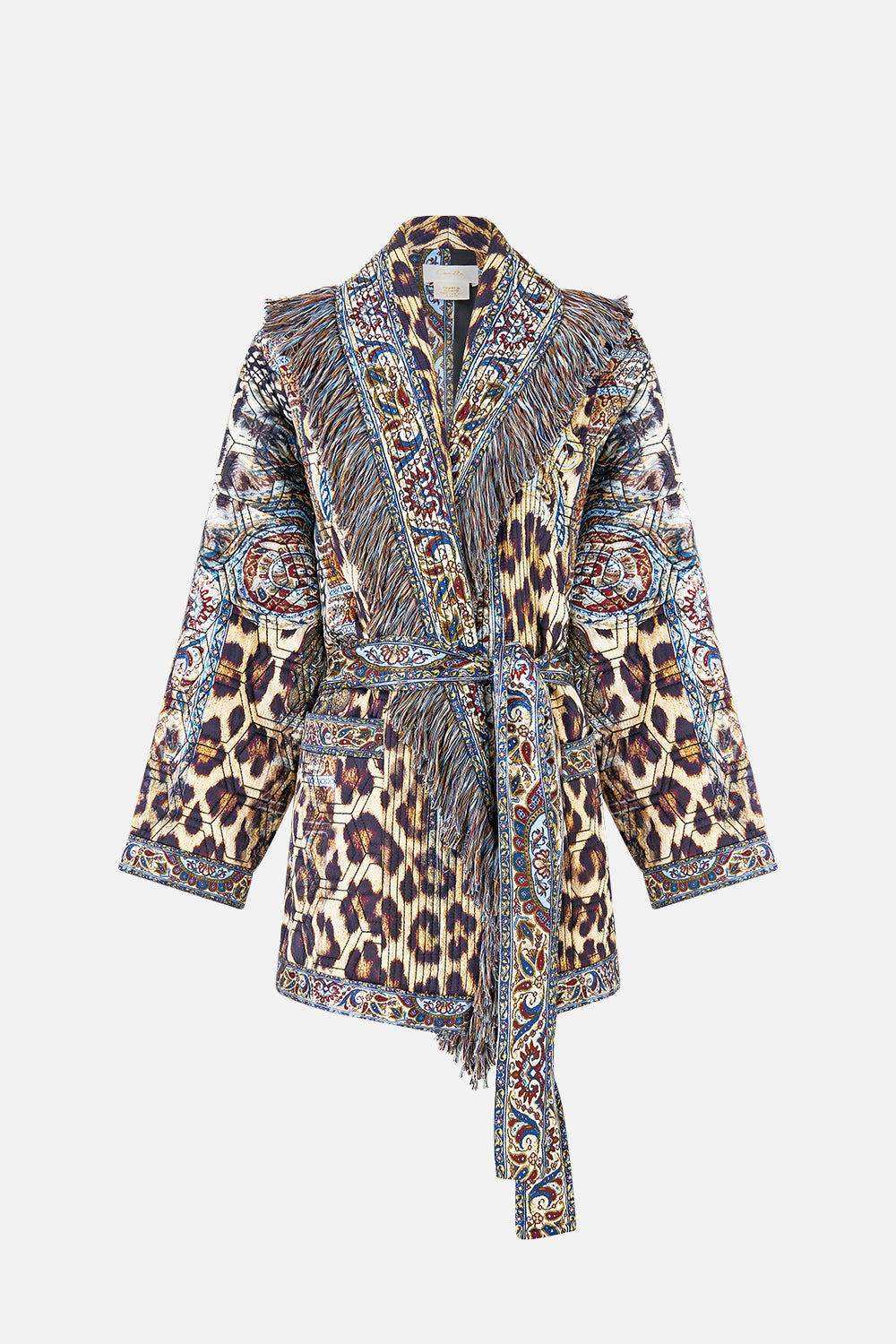 QUILTED ROLL COLLAR COAT ISTANBUL ANIMALIA