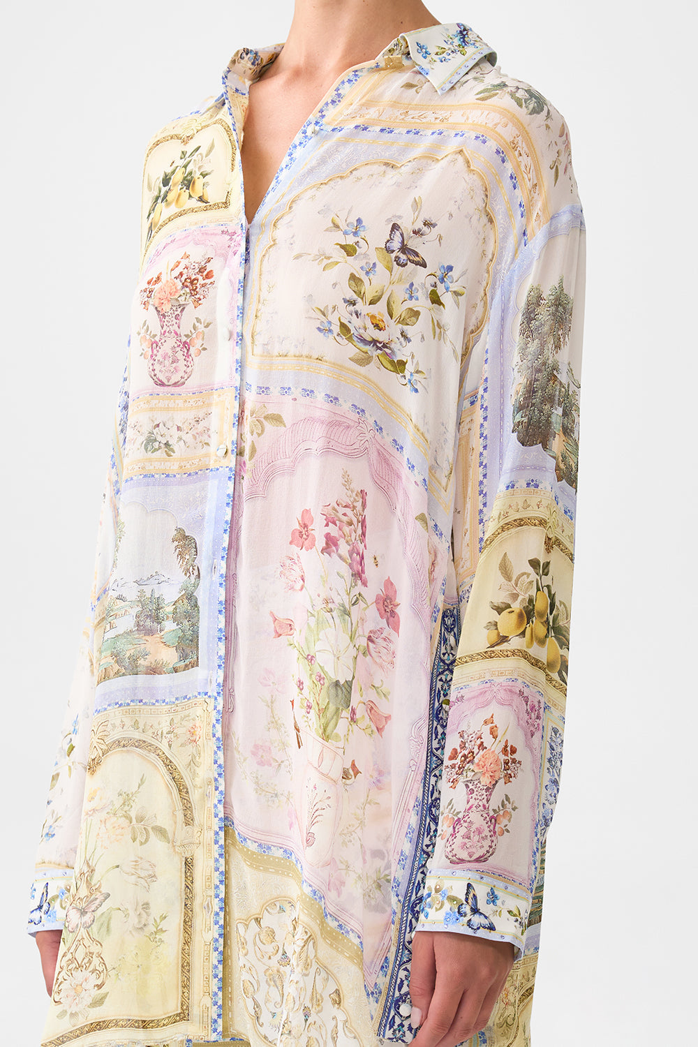 SHIRT TUNIC WITH SIDE BUTTONS BOTANICAL BALLADS