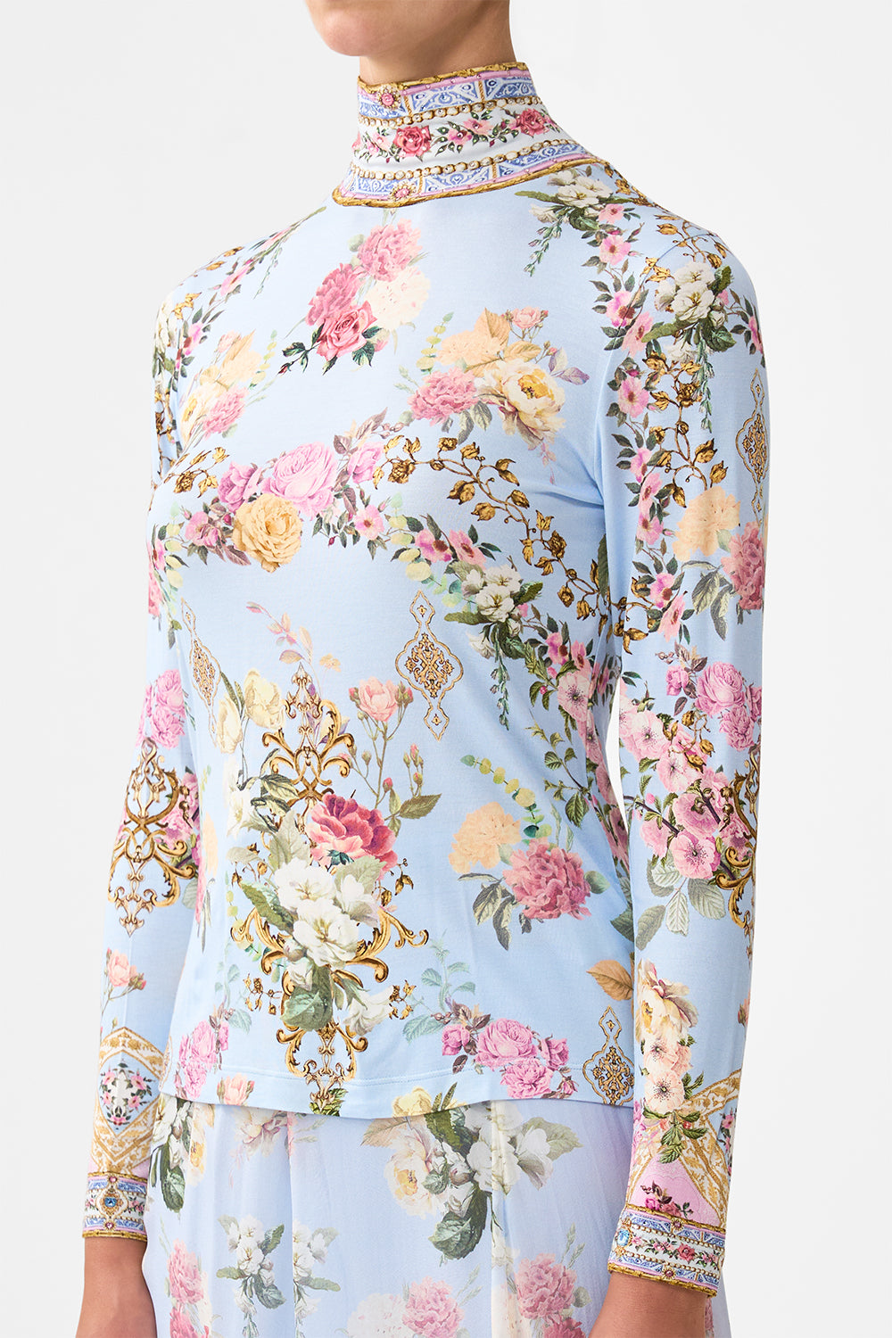 JERSEY TURTLENECK TILED IN TIME