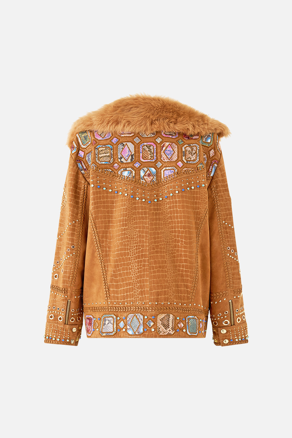 The CAMILLA SULTANS, SCRIBES & SHAMANS TASSEL NECKLACE GOLD in our  print.