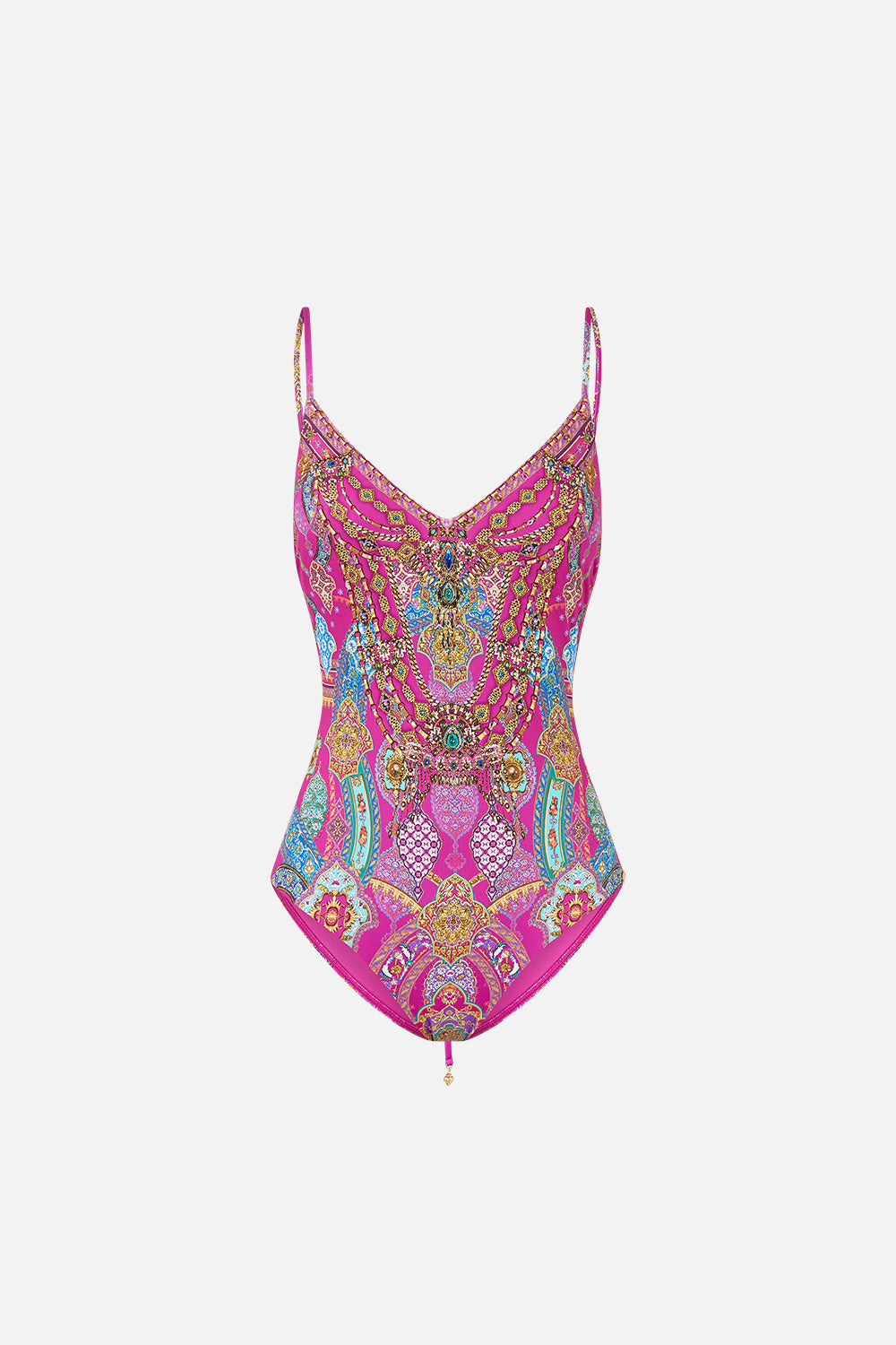 V NECK ONE PIECE WITH LACE UP TIE BACK CONCUBINES, SULTANS & COURTIERS