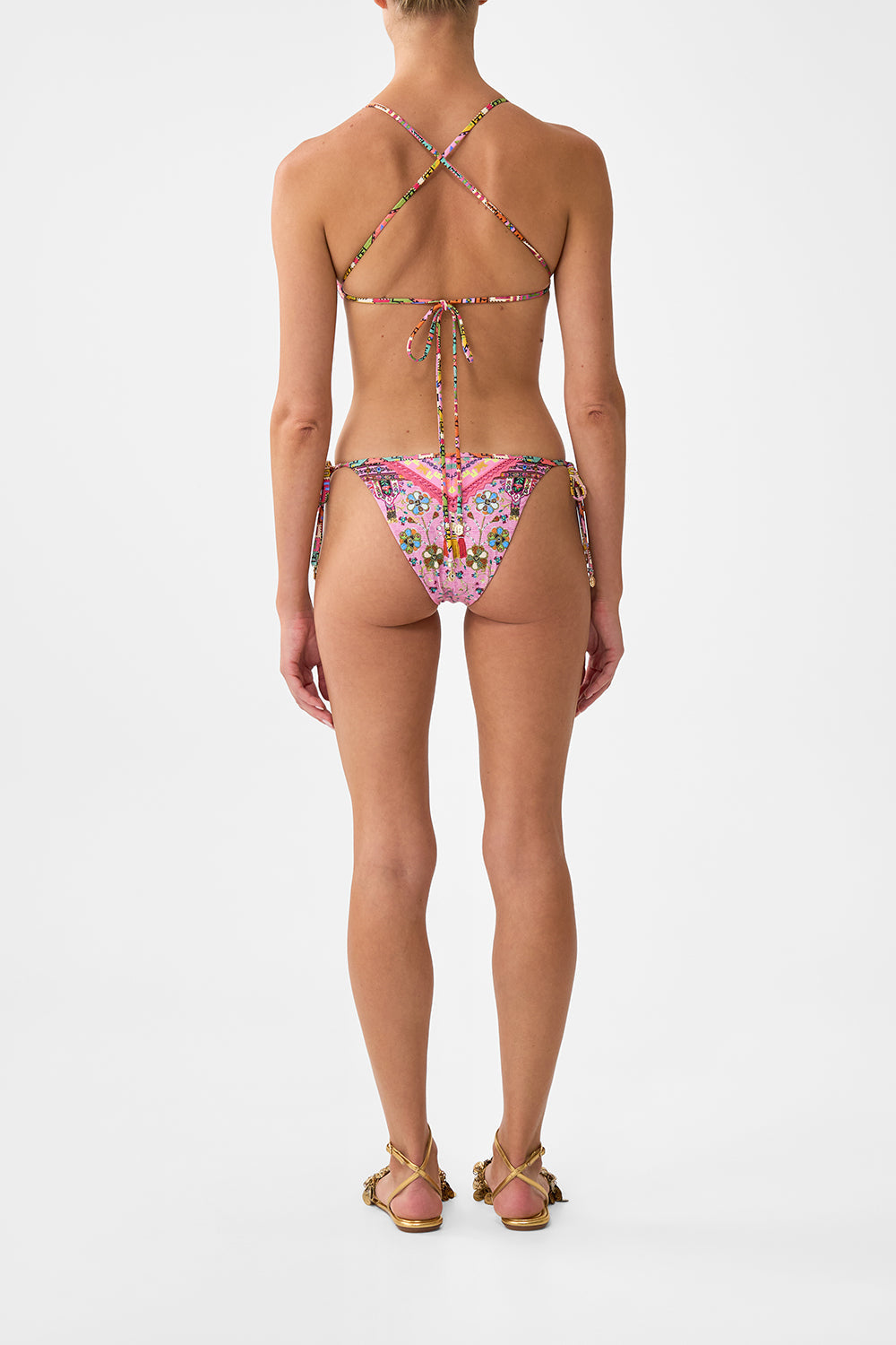 EMBROIDERED TRI BIKINI PATCHWORK PANORAMA