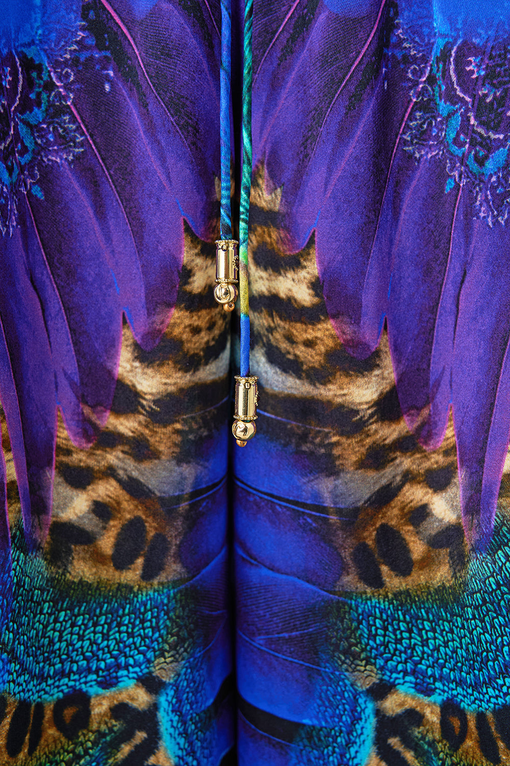 The CAMILLA LEATHER WIDE LEG PANT OTTOMAN ELEGANCE in our  print.