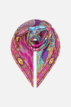 LARGE CRYSTALLED SILK SQUARE SCARF CONCUBINES, SULTANS & COURTIERS