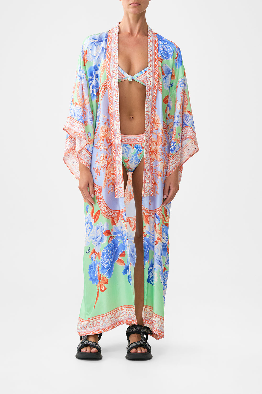 REGULAR BIKINI BOTTOM WITH RUCHED KNOT SIDES TOPKAPI POP