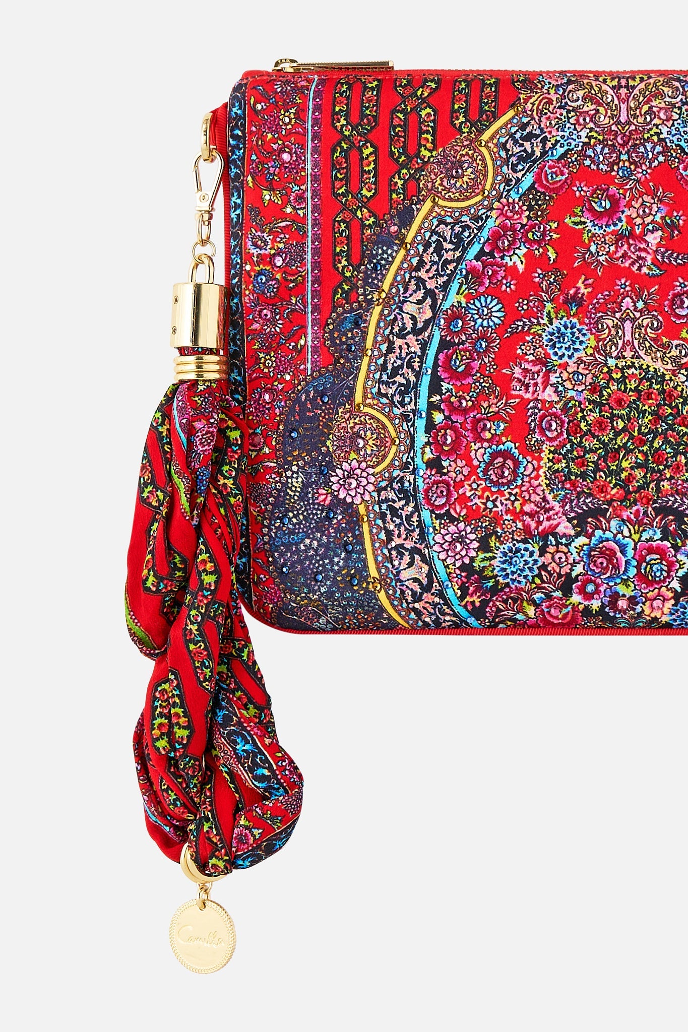 The CAMILLA FLARE TROUSER WITH SEAM DETAIL OTTOMAN ELEGANCE in our  print.
