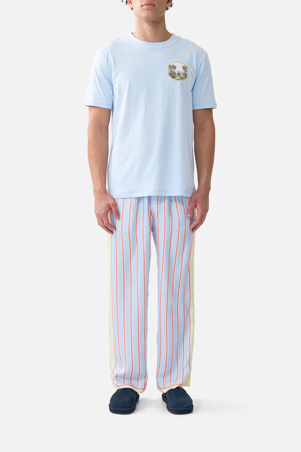 The CAMILLA V NECK FITTED TEE ISNIK LULLABY in our  print.