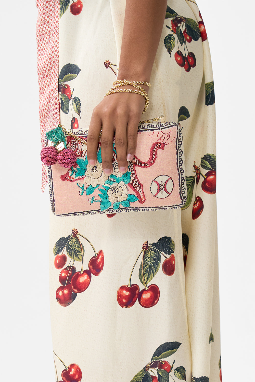 The CAMILLA A-LINE GATHERED PANEL DRESS SONG OF THE SOLSTICE in our SONG OF THE SOLSTICE print.