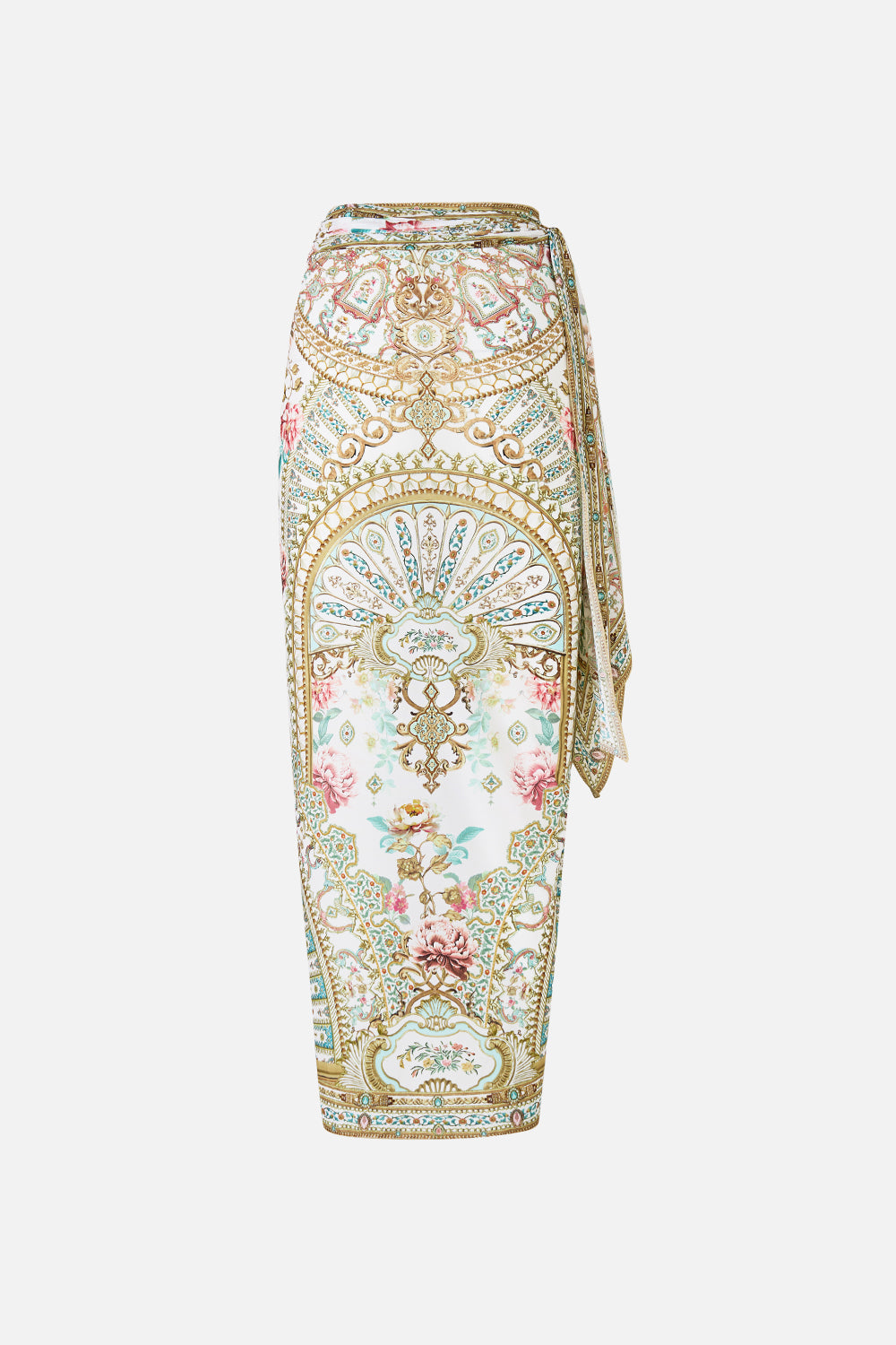 EYELET WRAP MAXI SARONG WITH TIE WAIST OTTOMAN DYNASTY