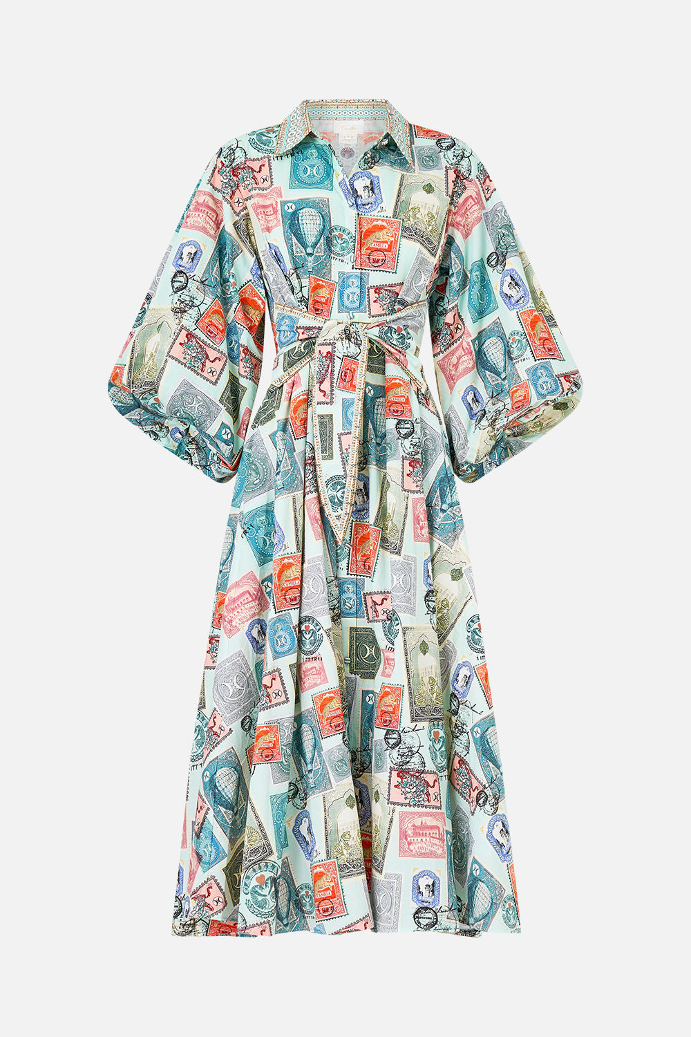 The CAMILLA SHORT KIMONO WRAP OTTOMAN OPULENCE in our OTTOMAN OPULENCE print.