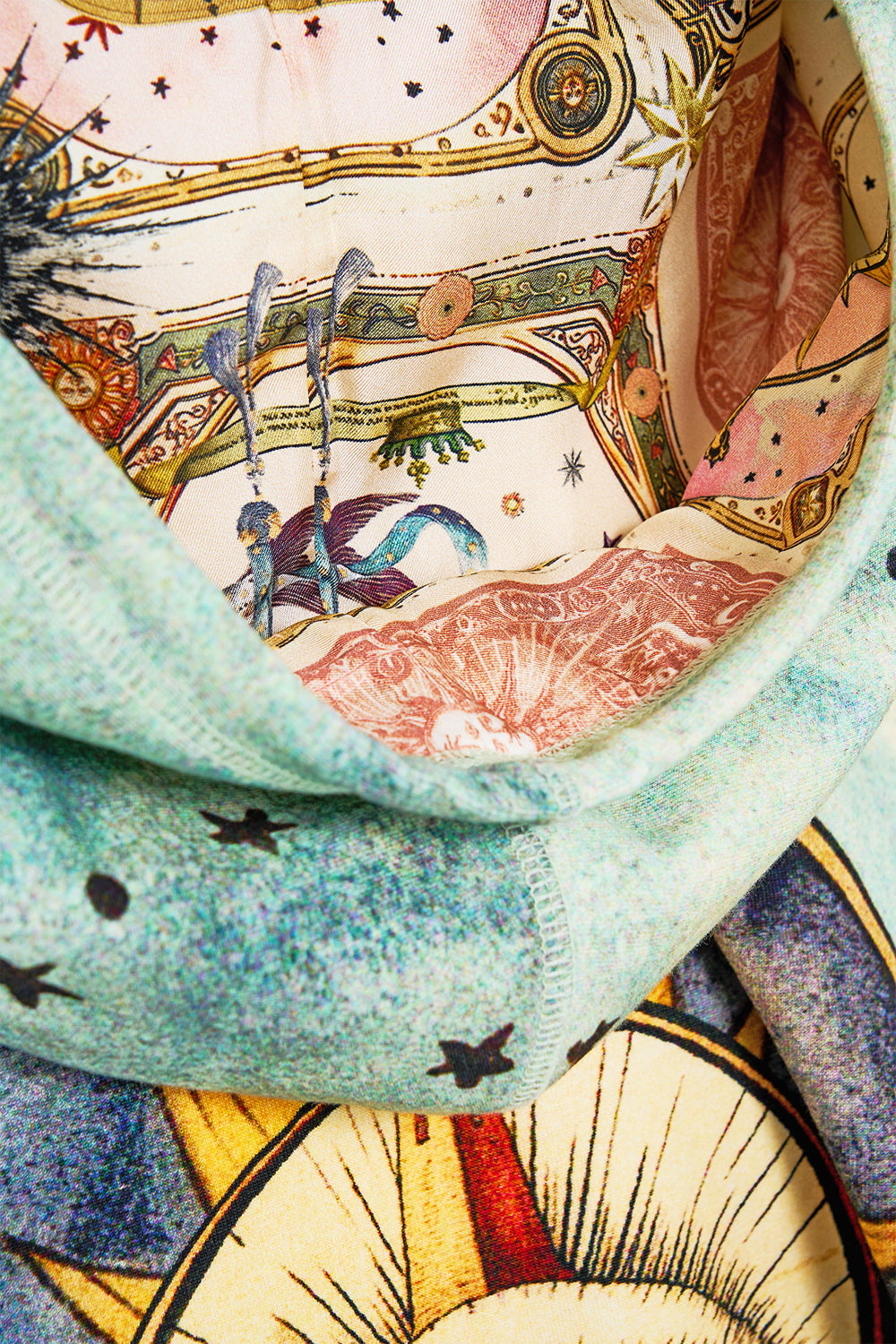 RELAXED FIT OVERSIZED HOODIE W KANGA POCKET HOUSE OF HOROSCOPES