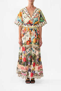 The CAMILLA High Waisted Tiered Skirt in our Aromatic Amor print.