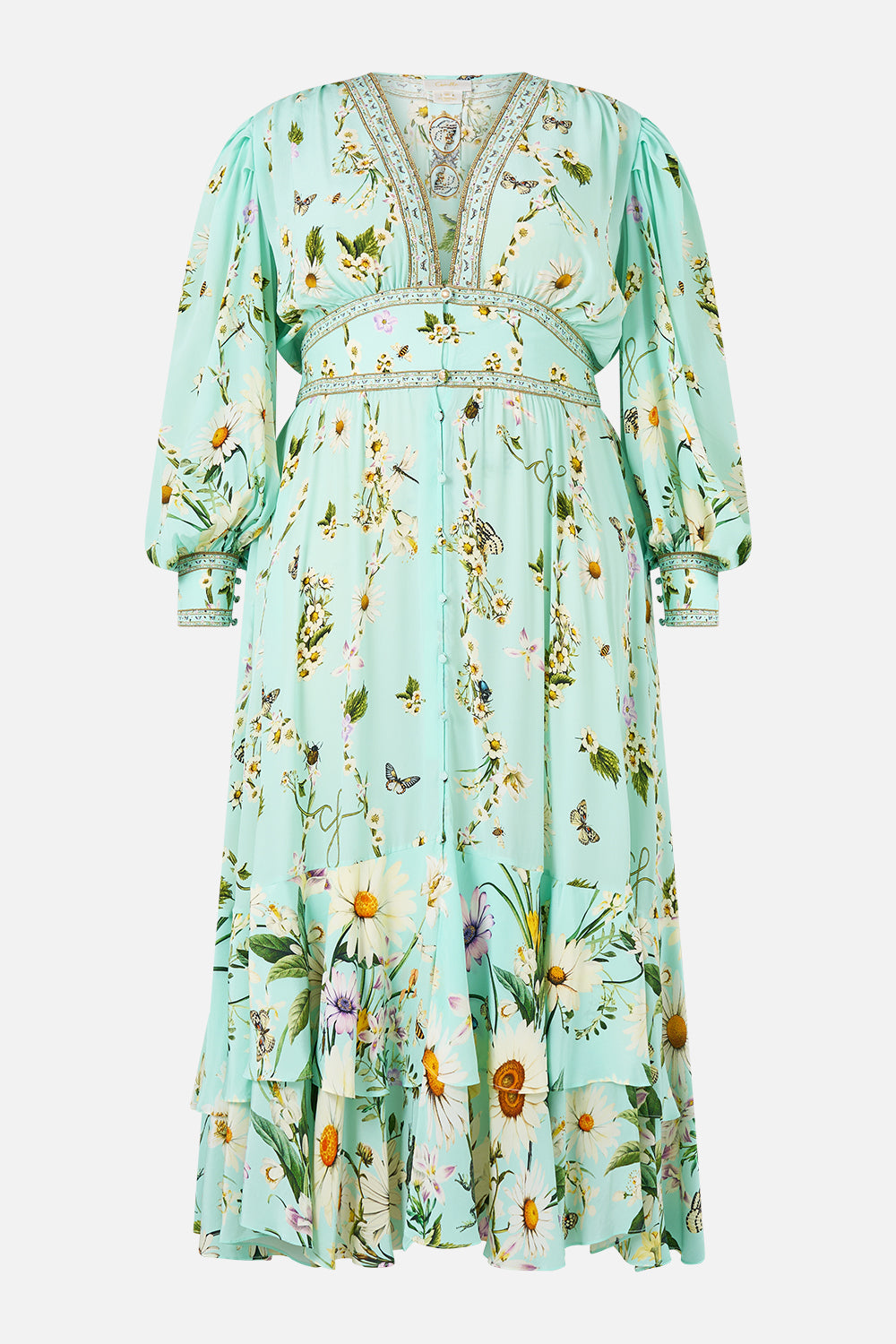 LONG BUTTON FRONT DRESS FLORAL FREEFALL