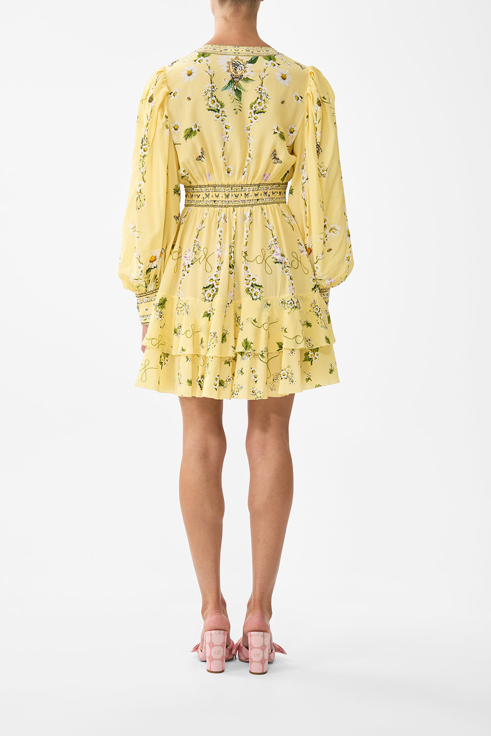 The CAMILLA Button Front Frill Dress in our Daisy Chains print.
