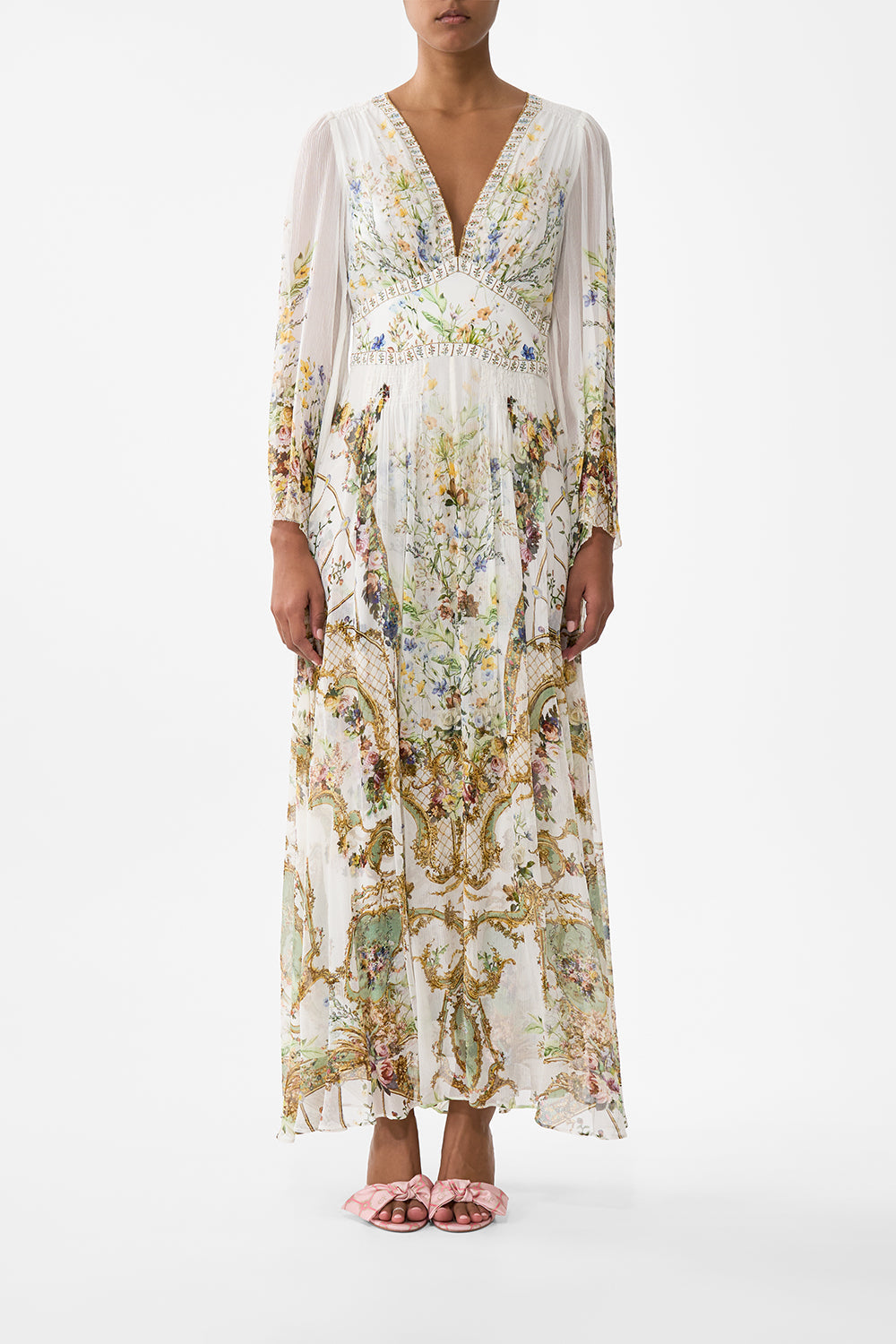 The CAMILLA SHORT WAISTED DRESS TALES OF TOPKAPI PALACE in our  print.