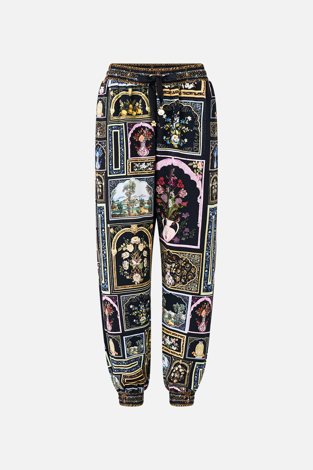 JERSEY TRACK PANT WITH SILK DETAILS OTTOMAN ELEGANCE