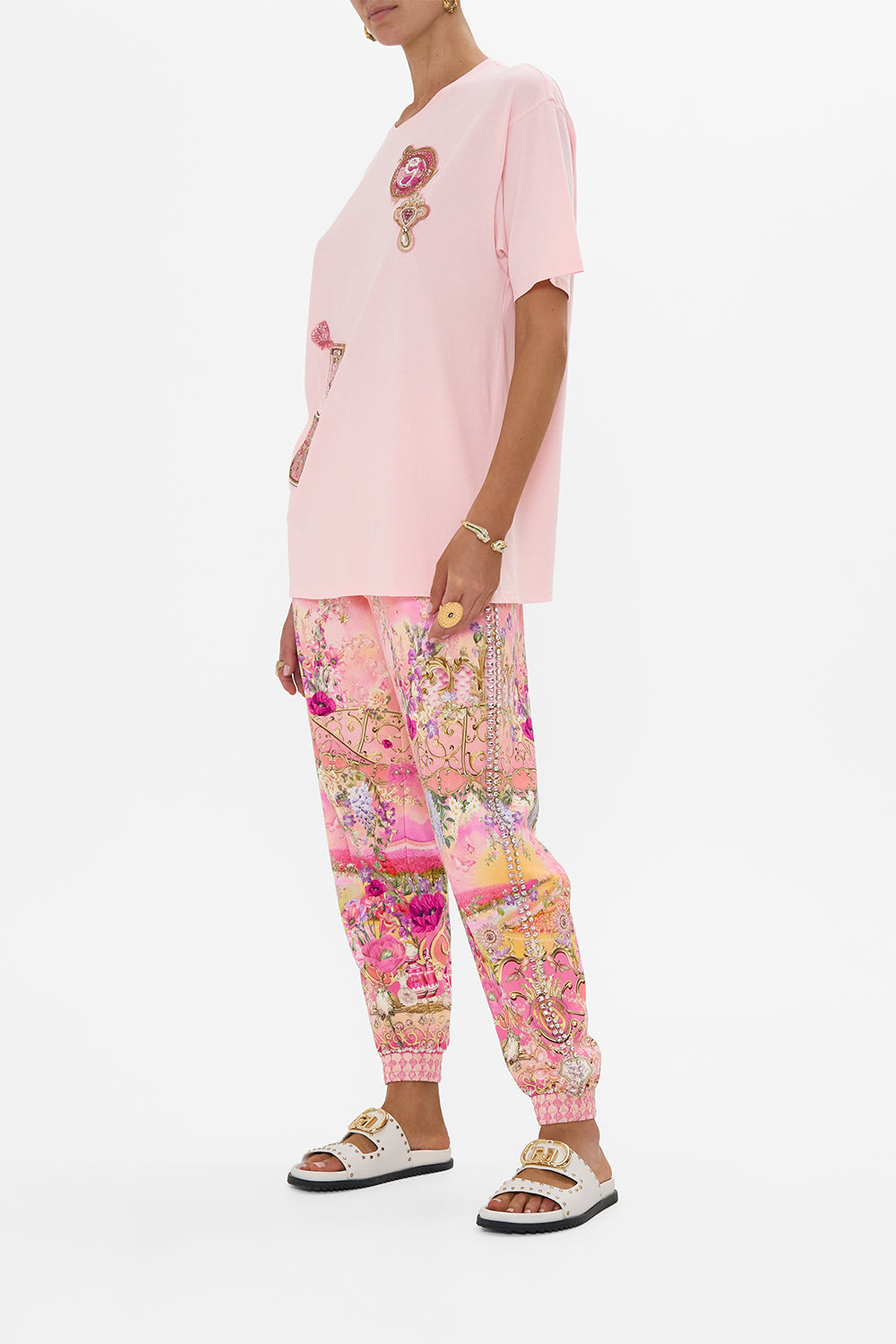 OVERSIZED BAND TEE- PINK TOTALLY OZMOPOLITAN