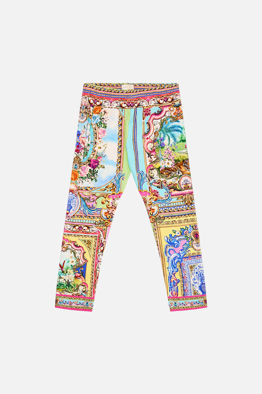 The CAMILLA WIDE LEG TROUSER WITH FRONT POCKETS TEMPLES OF DENDARA in our TEMPLES OF DENDARA print.