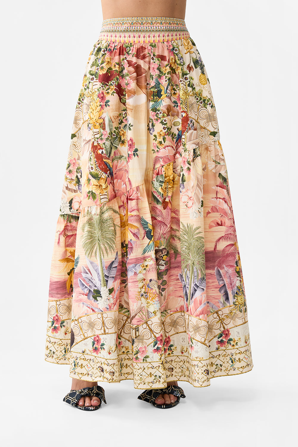 SKIRT WITH SHAPED SEAM WELCOME TO THE WHITE LOTUS