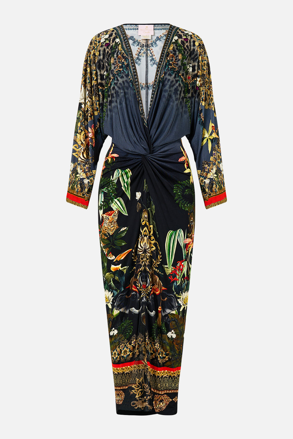 LONG SPLIT FRONT TWIST DRESS READY FOR MY WELCOME DRINK