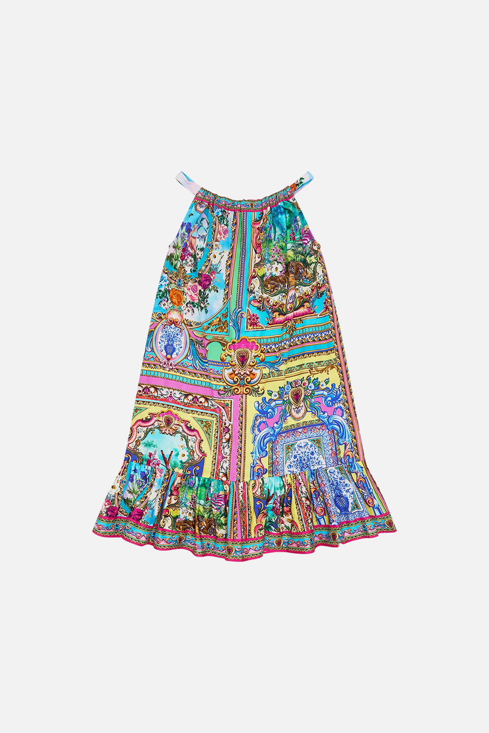 The CAMILLA HIGH WAISTED TIERED SKIRT ORNATE ON A PLATE in our  print.