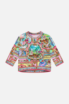 The CAMILLA Babies Relaxed Crew Neck Sweater in our Spirit Of Santa Maria print.