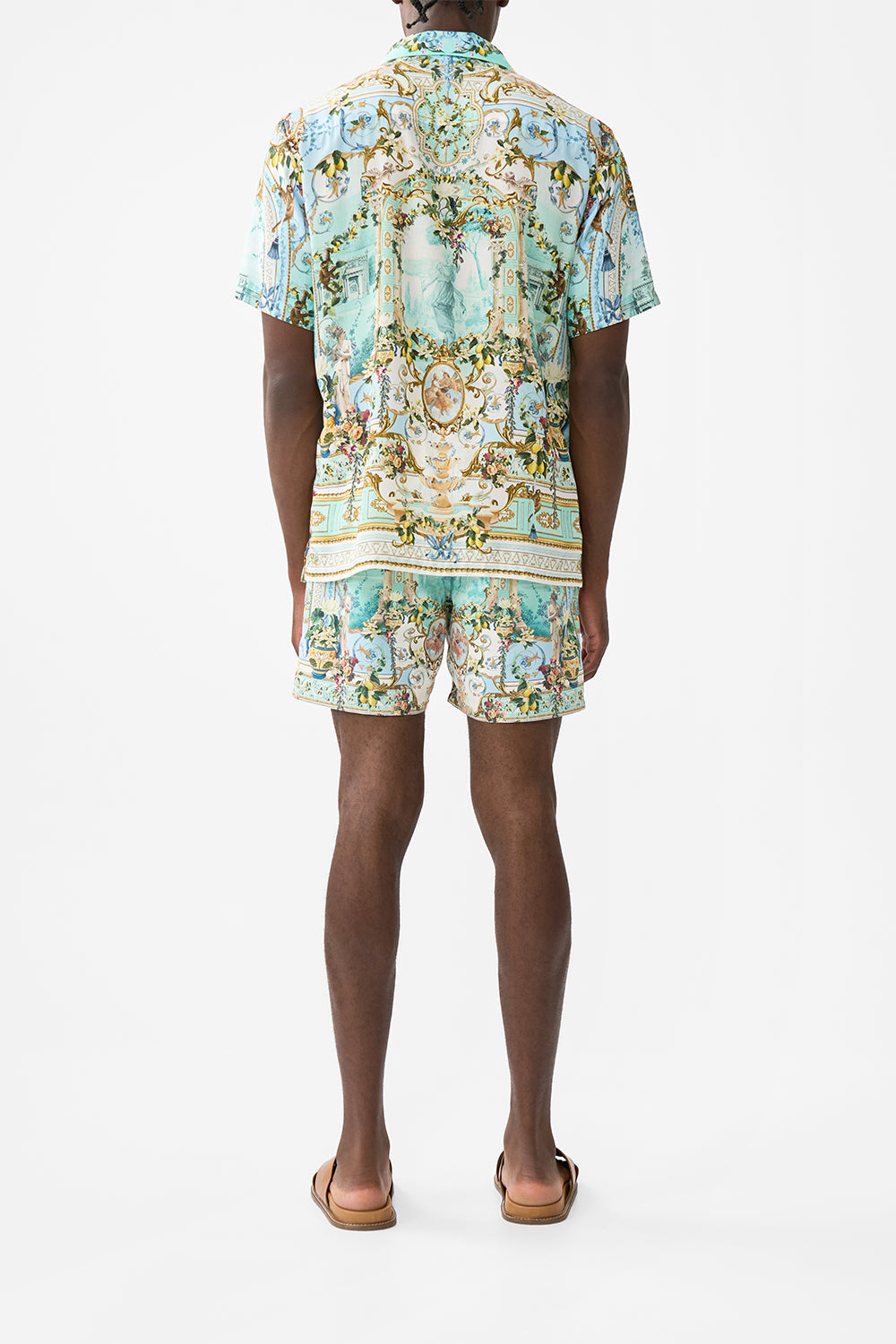 SHORT SLEEVE CAMP COLLARED SHIRT VENUS ON A VESPA