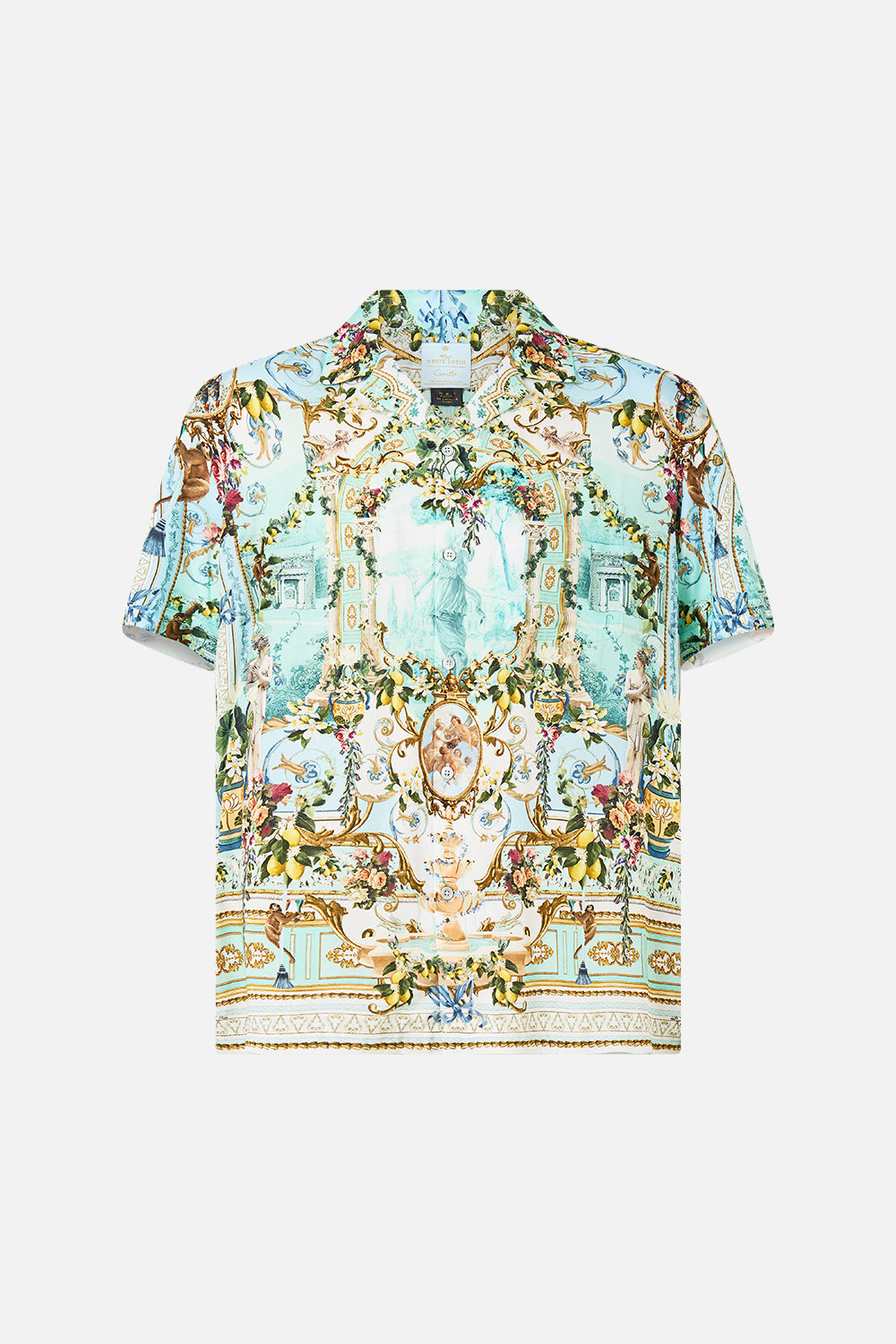 SHORT SLEEVE CAMP COLLARED SHIRT VENUS ON A VESPA