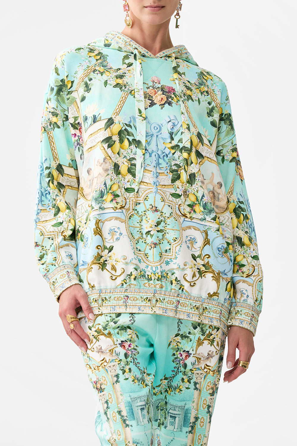 SILK BAND OVERSIZED HOODIE WITH POCKETS VENUS ON A VESPA